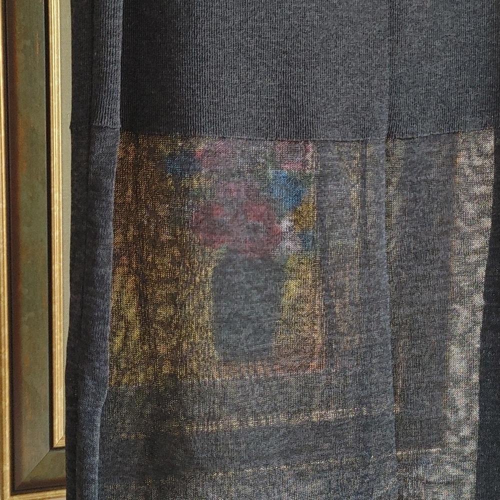 ESTEVE sitamurt Heather Grey Knit Maxi Skirt Size 44 Spain - Picture 4 of 11